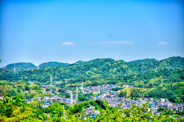 View from Kinugasayama park in Yokosuka, Japan.