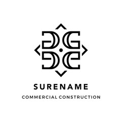 abstract Initial letter G G  typography logo design inspiration vector icon illustration custom logo design vector