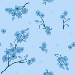 Charming hand painted paintings with delicate pink watercolor flowers, leaves and buds. Seamless pattern for textile prints, children’s poster, cute stationery, close-up, copy space