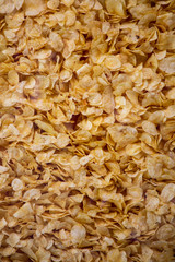 fried Potato chips as a macro photo in a food market