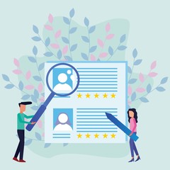 HR Manager recruiting concept Concept for web design