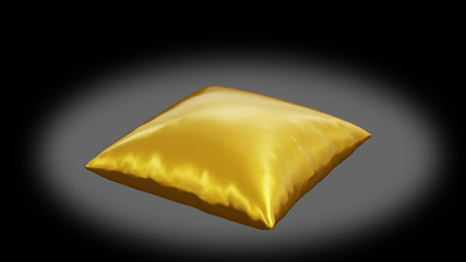 Golden cushion blown-up because of a big pressure