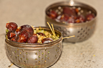box for tea filled with medicinal herbs