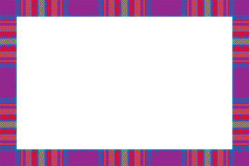 Fototapeta premium Vintage frame vector. Scottish border pattern retro style. Tartan plaid ornament.