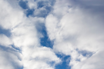 beautiful cloudy sky with clear glimpses