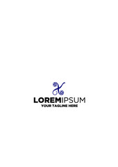 Fototapeta premium Letter X Roll Film Logo