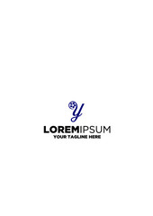 Fototapeta premium Letter Y Roll Film Logo