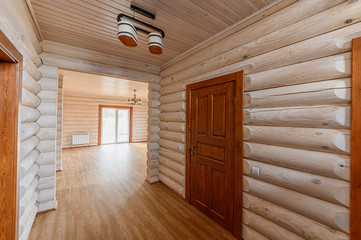 Russia, Moscow- November 04, 2019: interior room apartment modern bright cozy atmosphere. general cleaning, beautiful designer country house with wooden elements