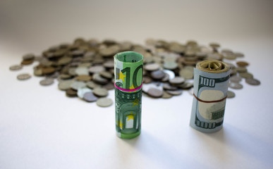 paper money and iron money