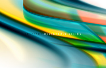Fototapeta premium Abstract background - fluid color gradient waves, with dynamic motion line effect. Vector Illustration For Wallpaper, Banner, Background, Card, Book Illustration, landing page