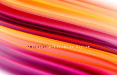 Abstract background - fluid color gradient waves, with dynamic motion line effect. Vector Illustration For Wallpaper, Banner, Background, Card, Book Illustration, landing page
