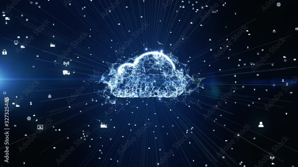 Aufkleber digital cloud computing, cyber security, digital data network protection, future technology digital 
