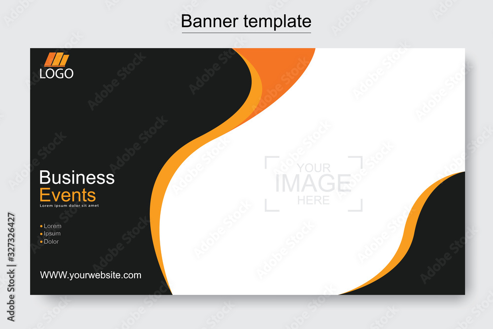 Wall mural vector abstract design web banner template. web design elements - header design. abstract geometric 