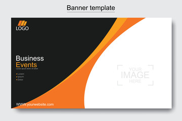 Vector abstract design web banner template. Web Design Elements - Header Design. Abstract geometric web banner template on grey background.Modern banner.