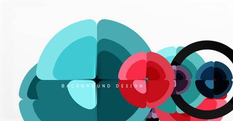 Abstract background, trendy color circles geometrical composition. Vector Illustration For Wallpaper, Banner, Background, Card, Book Illustration, landing page