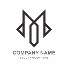 Geometric Letter M Business Company Vector Logo Design