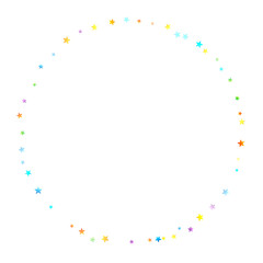 Rainbow Festive Confetti. Carnival Star Falling.