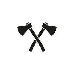 Crossed axes icon. Vector. Flat design.	