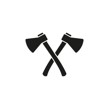 Crossed axes icon. Vector. Flat design.	