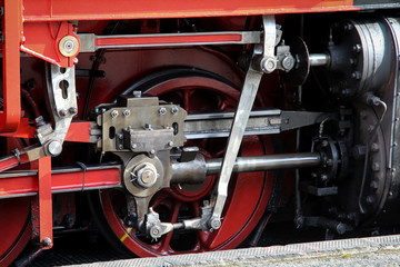 Ansicht einer alten Dampflockomotive