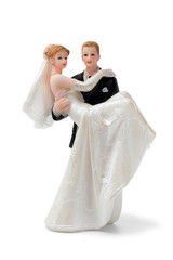 Bride and groom cake topper