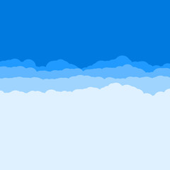 Abstract Color Clouds Sky Generative Art background illustration