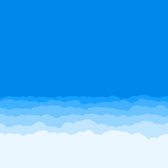 Abstract Color Clouds Sky Generative Art background illustration