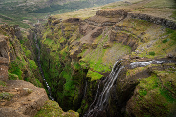 Glymur, the second highest waterfall in Iceland