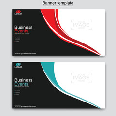 Vector abstract design web banner template. Web Design Elements - Header Design. Abstract geometric web banner template on grey background.Modern banner.