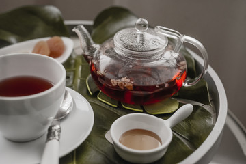 teapot and cup
