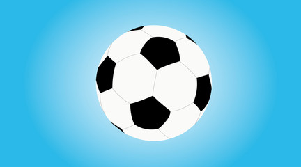 Fototapeta na wymiar Vector Isolated Illustration of a Soccer or Football Ball 