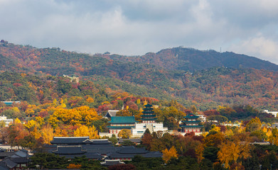 Gyeongbokgung palace, in autumn Seoul,South Korea.