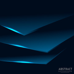 Abstract geometric overlap on dark blue background. Vector illustration