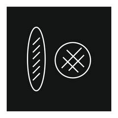 vector icon, bread white background