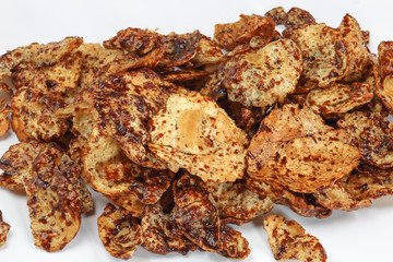 belinjo chips with caramelised brown sugar