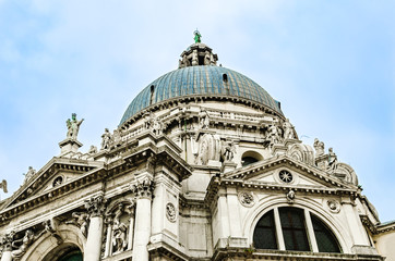 Dome of Saint Mary of Health church in Venice, Italy