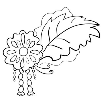 black and white floral design