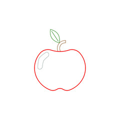 apple vector icon on white background