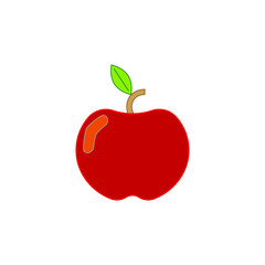 apple vector icon on white background