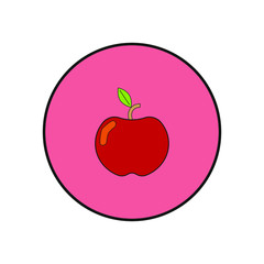 apple vector icon on white background