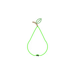 pear vector icon on white background