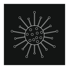 virus vector icon on white background