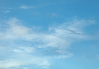 Naklejka na ściany i meble Beautiful blue sky with white clouds on sunny day