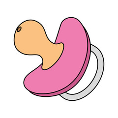 cute pacifier baby isolated icon vector illustration design