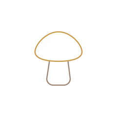 mushroom white background, icon vector