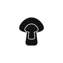 mushroom white background, icon vector