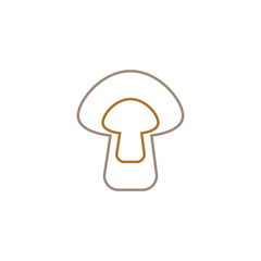 mushroom white background, icon vector