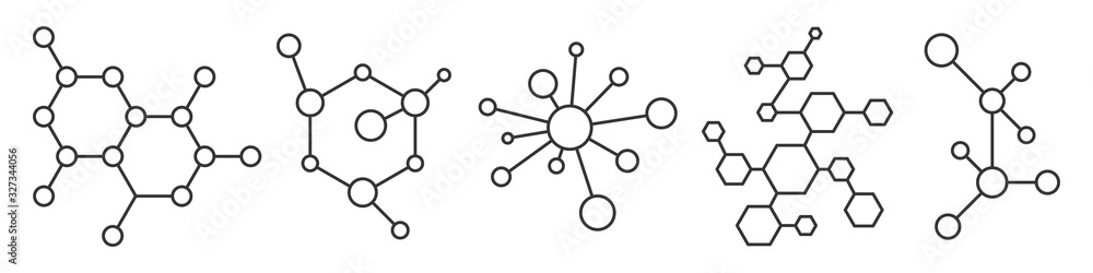 Canvas Prints molecule model or structure of the substance.