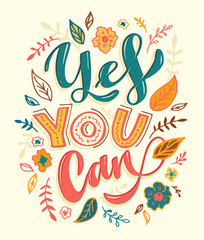 Obraz premium Inspirational quote about lifestyle. Hand drawn vintage illustration with lettering and decoration elements. Drawing for prints on t-shirts and bags, stationary or poster. Vector