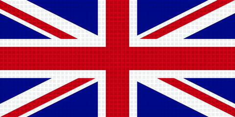 United Kingdom Flag Vector, Square Pattern, Background Illustration